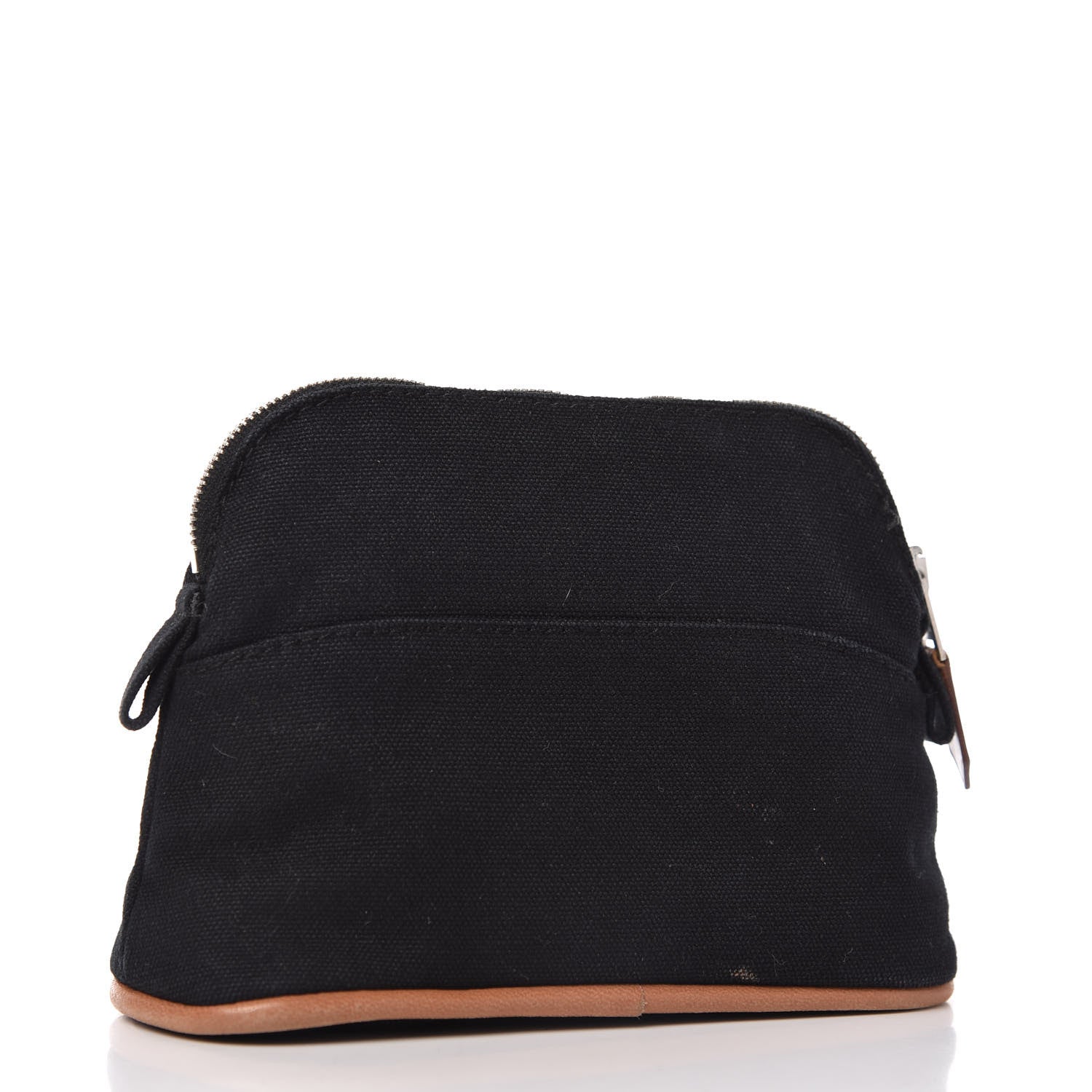 Hermes Cotton Canvas Mini Bolide Travel Cosmetic Pouch Black 3 of 9