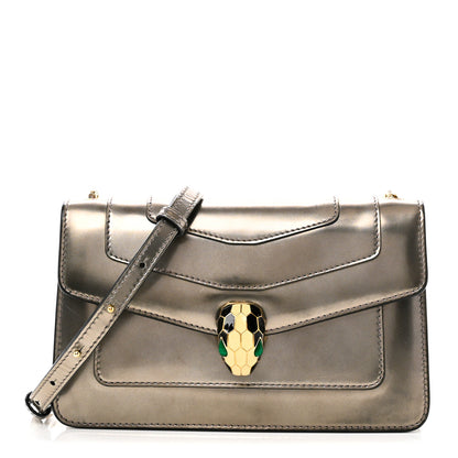 Bulgari Metallic Serpenti Forever Small Shoulder Bag Silver 1 of 9