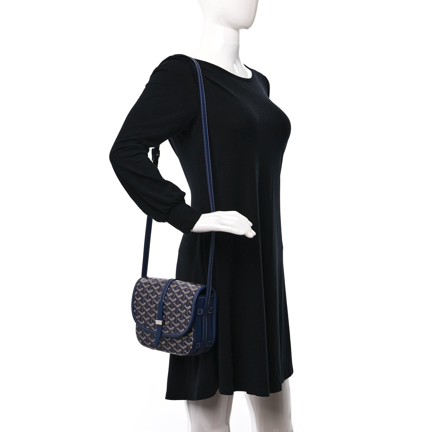 Goyardine Belvedere II PM Messenger Bag Navy