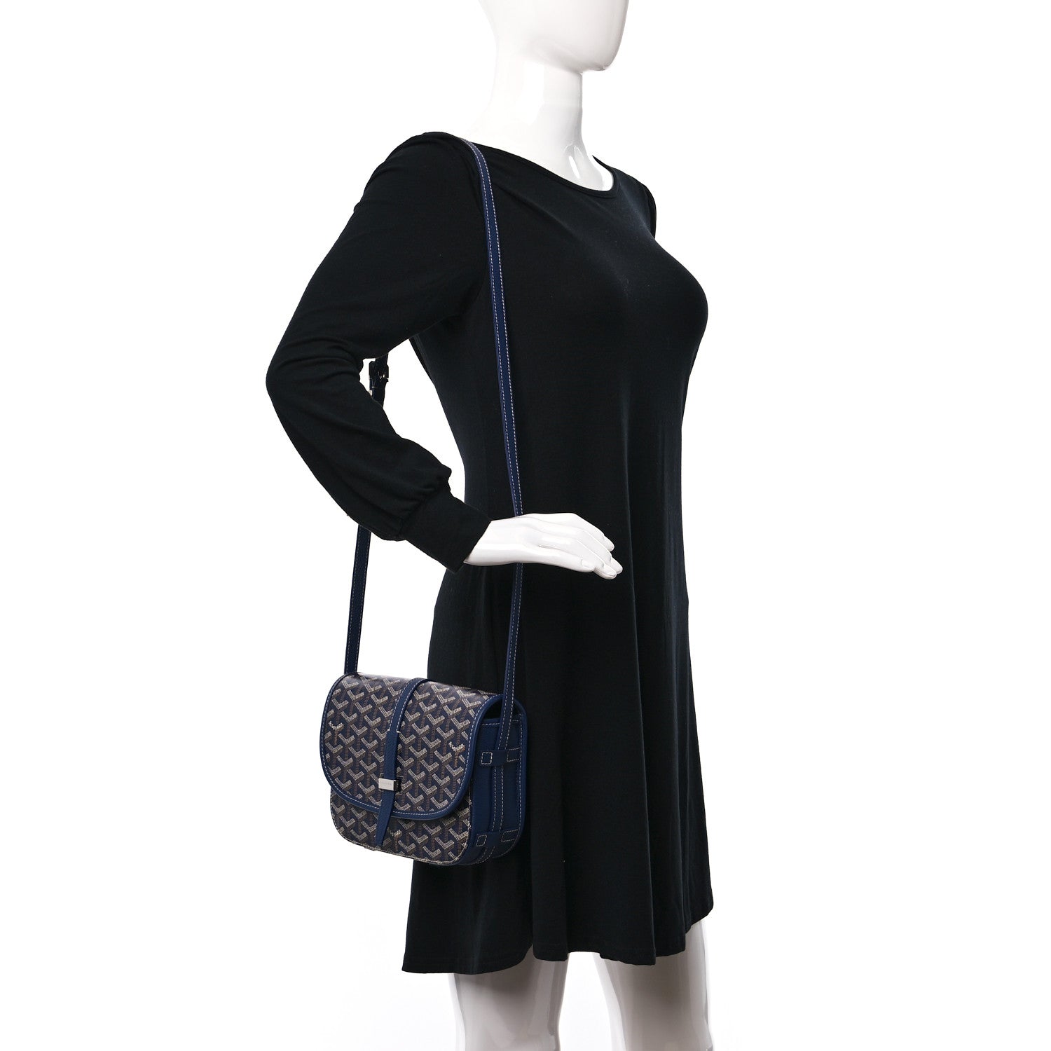 Goyard Goyardine Belvedere II PM Messenger Bag Navy 2 of 9