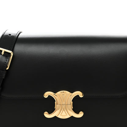 Celine Shiny Calfskin Medium Triomphe Black 8 of 10