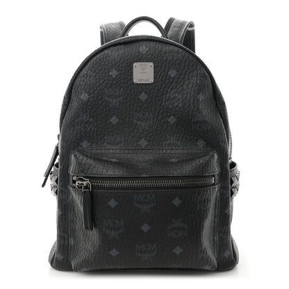 MCM Visetos Small Side Stud Stark Backpack Black 1 of 12