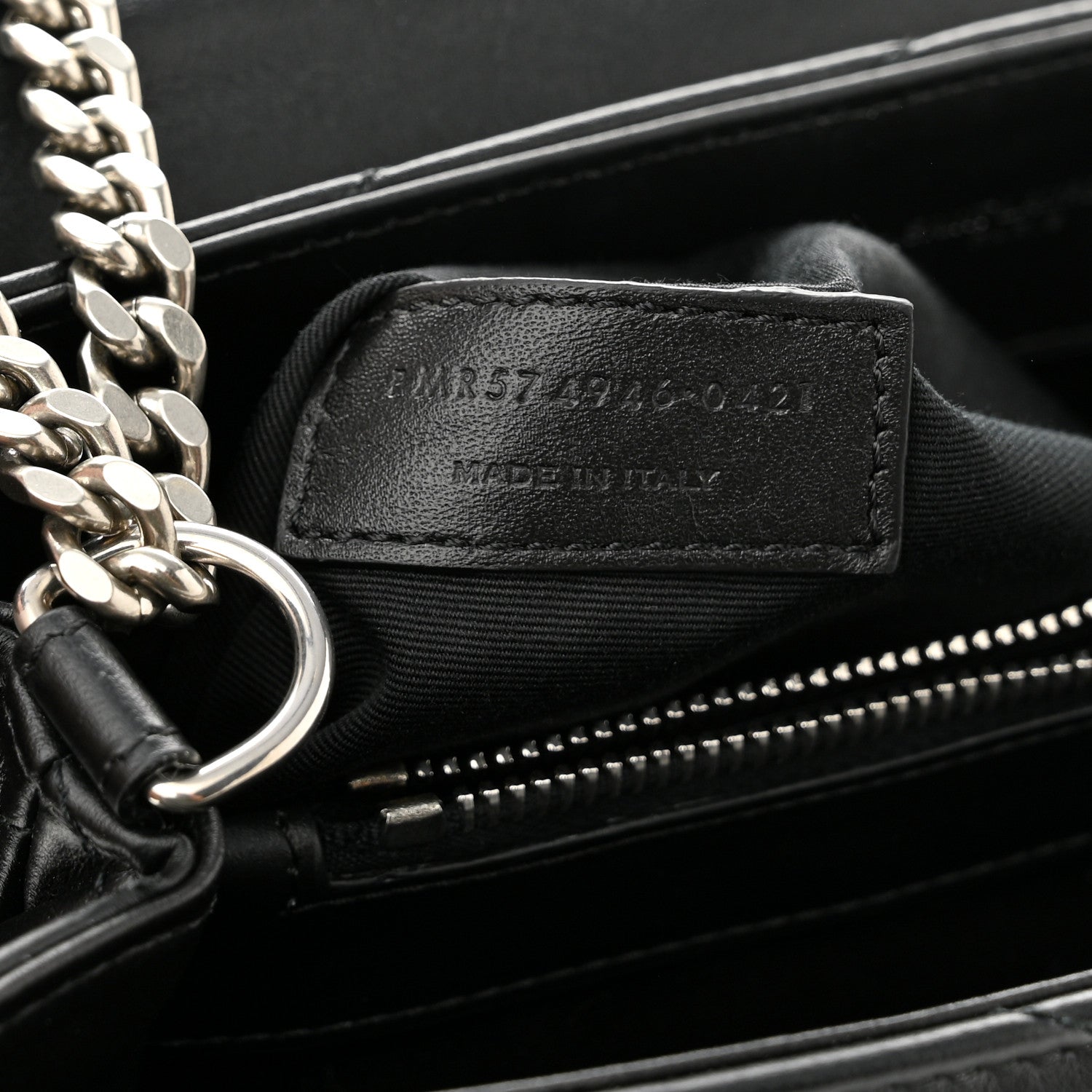 Saint Laurent Calfskin Y Quilted Monogram Medium Loulou Chain Satchel Black 8 of 11