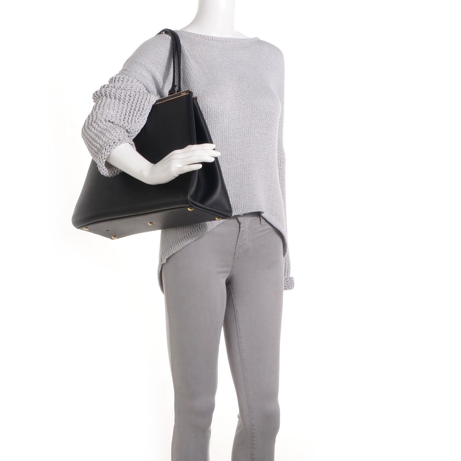 Fendi Vitello Elite Large 3Jours Tote Black 2 of 10