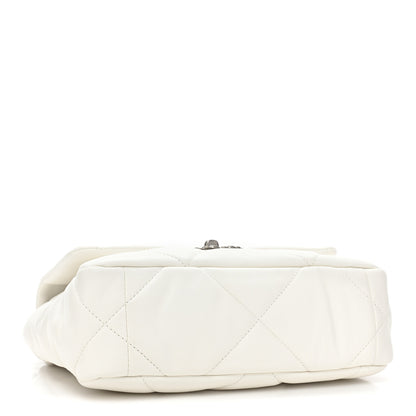 Chanel Lambskin Quilted Medium Chanel 19 Flap White 4 of 11