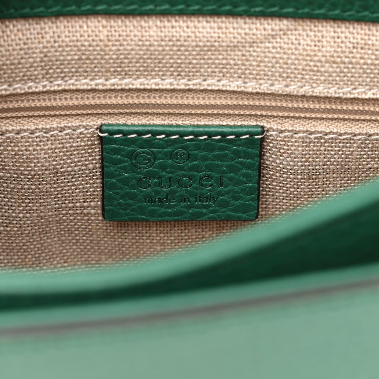 Dollar Calfskin Interlocking G Crossbody Bag Emerald
