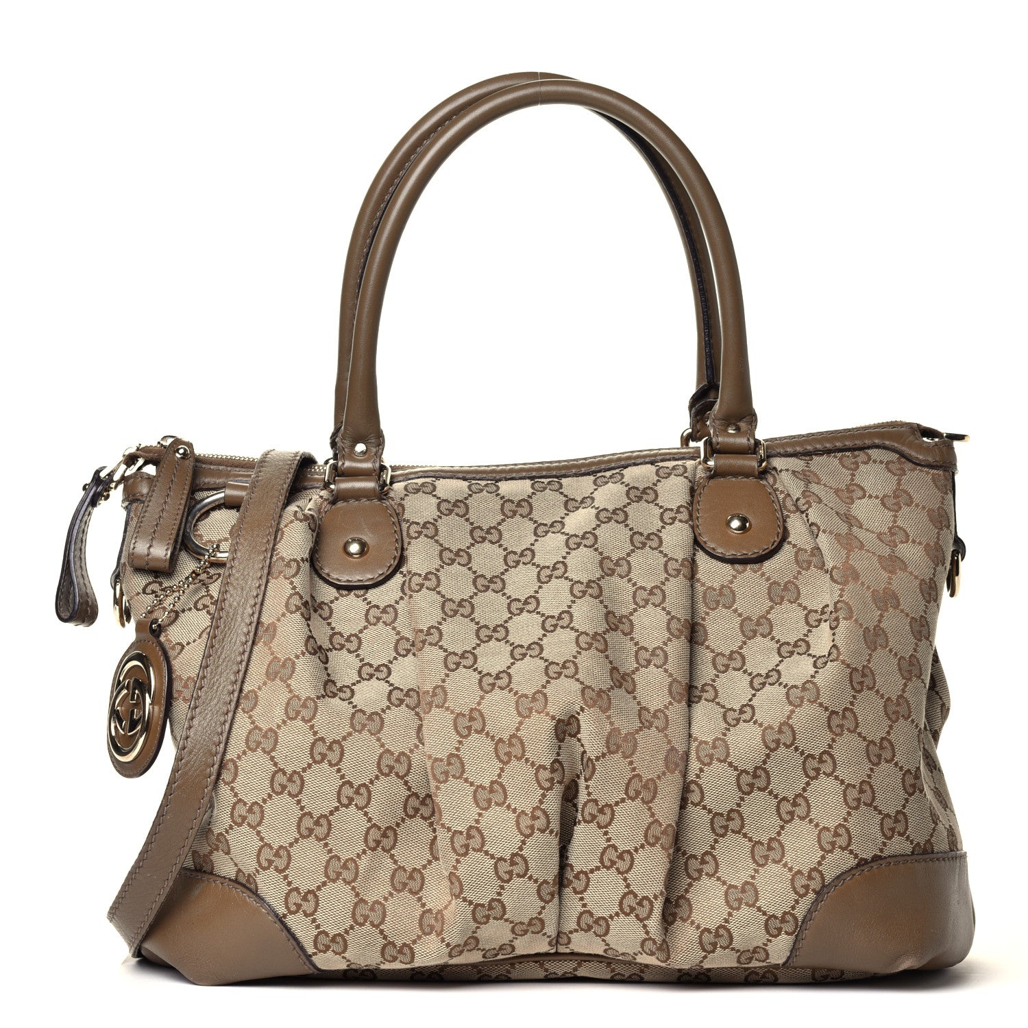 Gucci GG Monogram Large Sukey Top Handle Beige 1 of 12