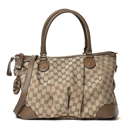 Gucci GG Monogram Large Sukey Top Handle Beige 1 of 12