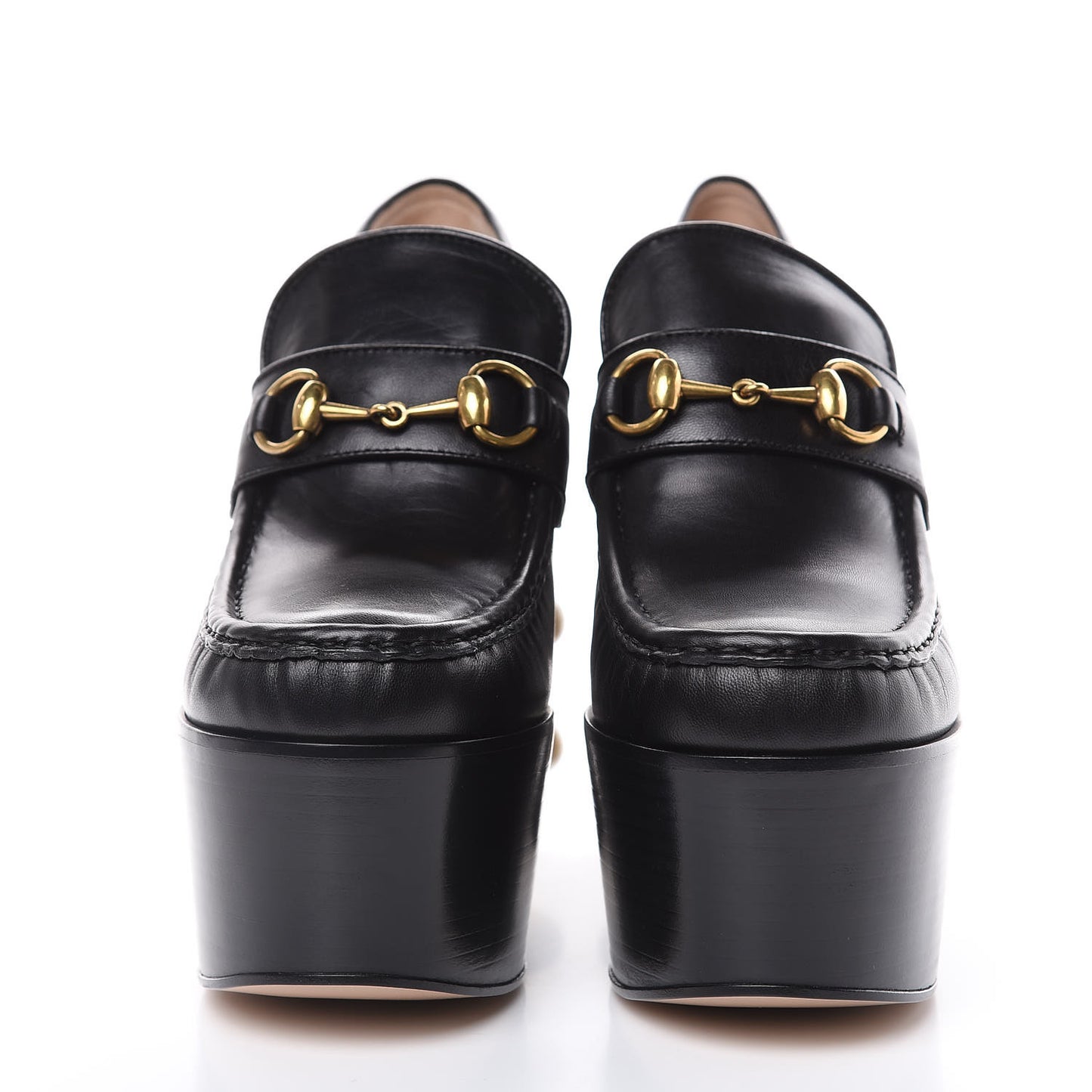 Malaga Kid Pearl Studded Vegas Platform Loafers 40 Black