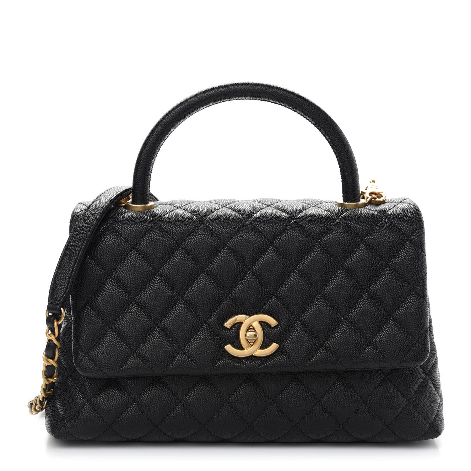 Chanel Caviar Quilted Small Coco Handle Flap Black 1 of 10