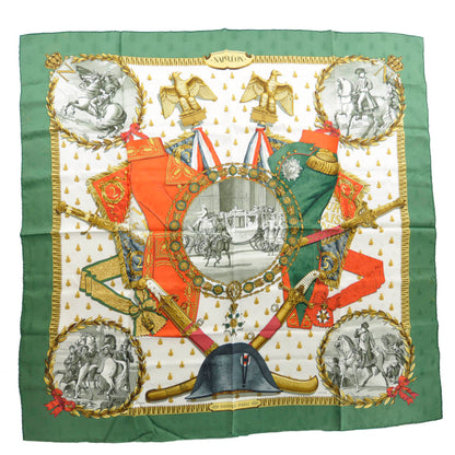 Hermes Silk Napoleon Scarf 90 Green 1 of 3