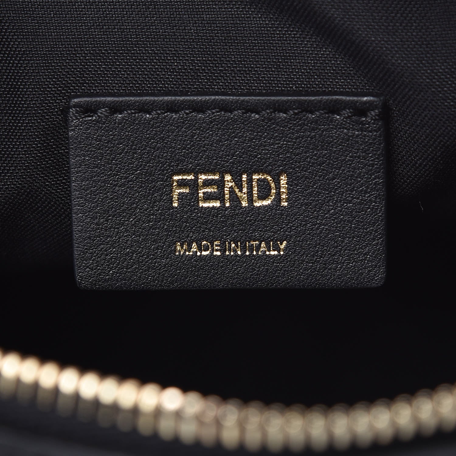 Fendi Vitello Century FF 1974 Embossed Mini Camera Case Black 6 of 10