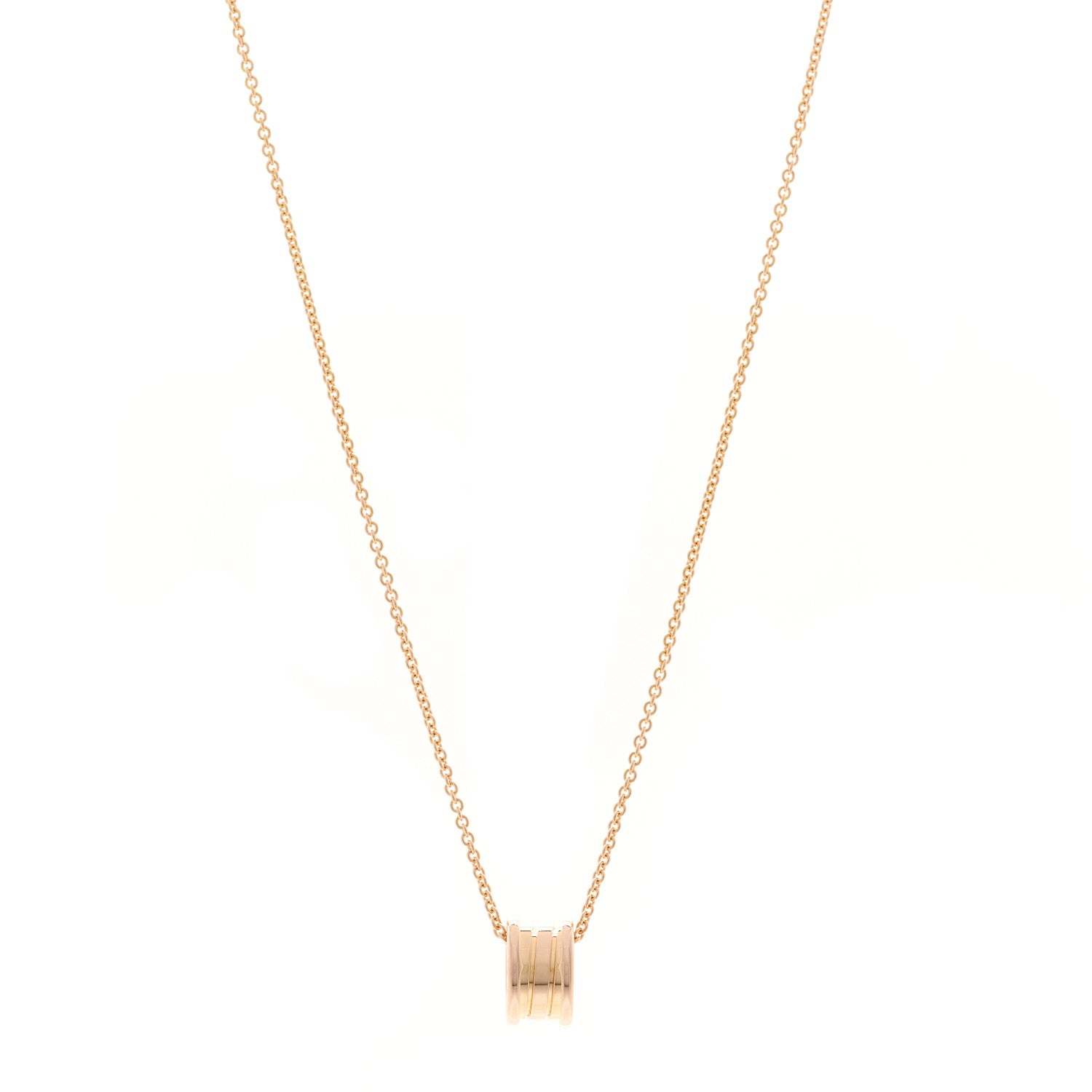 Bulgari 18K Rose Gold B.Zero1 Pendant Necklace 1 of 4