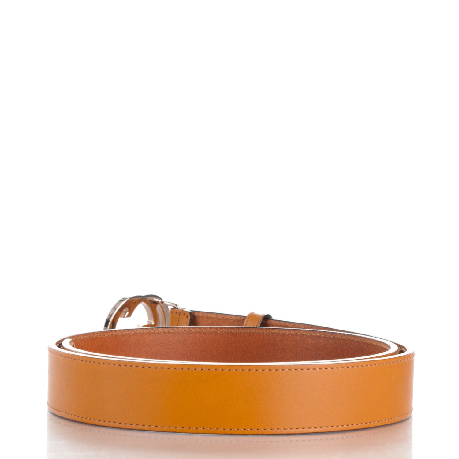 Gucci Calfskin Interlocking G Belt 85 34 Orange 3 of 6