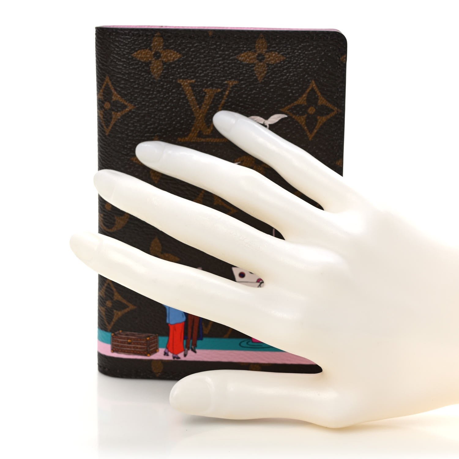 Louis Vuitton Monogram 2016 Christmas Animation Passport Cover Rose Ballerine 2 of 7