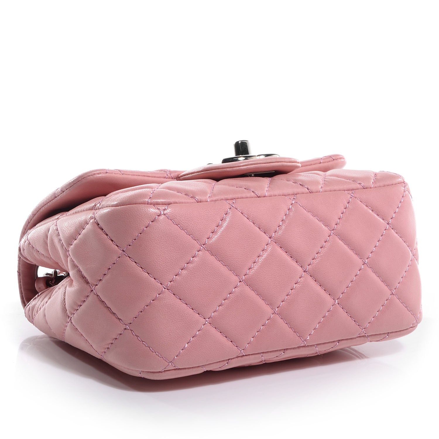 Chanel Lambskin Quilted Mini Square Flap Light Pink 5 of 10