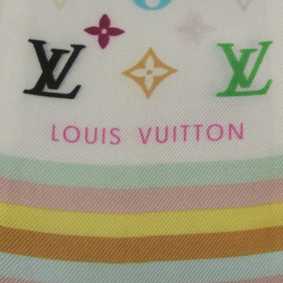 Louis Vuitton Silk Monogram Multicolor Bandeau White 5 of 6