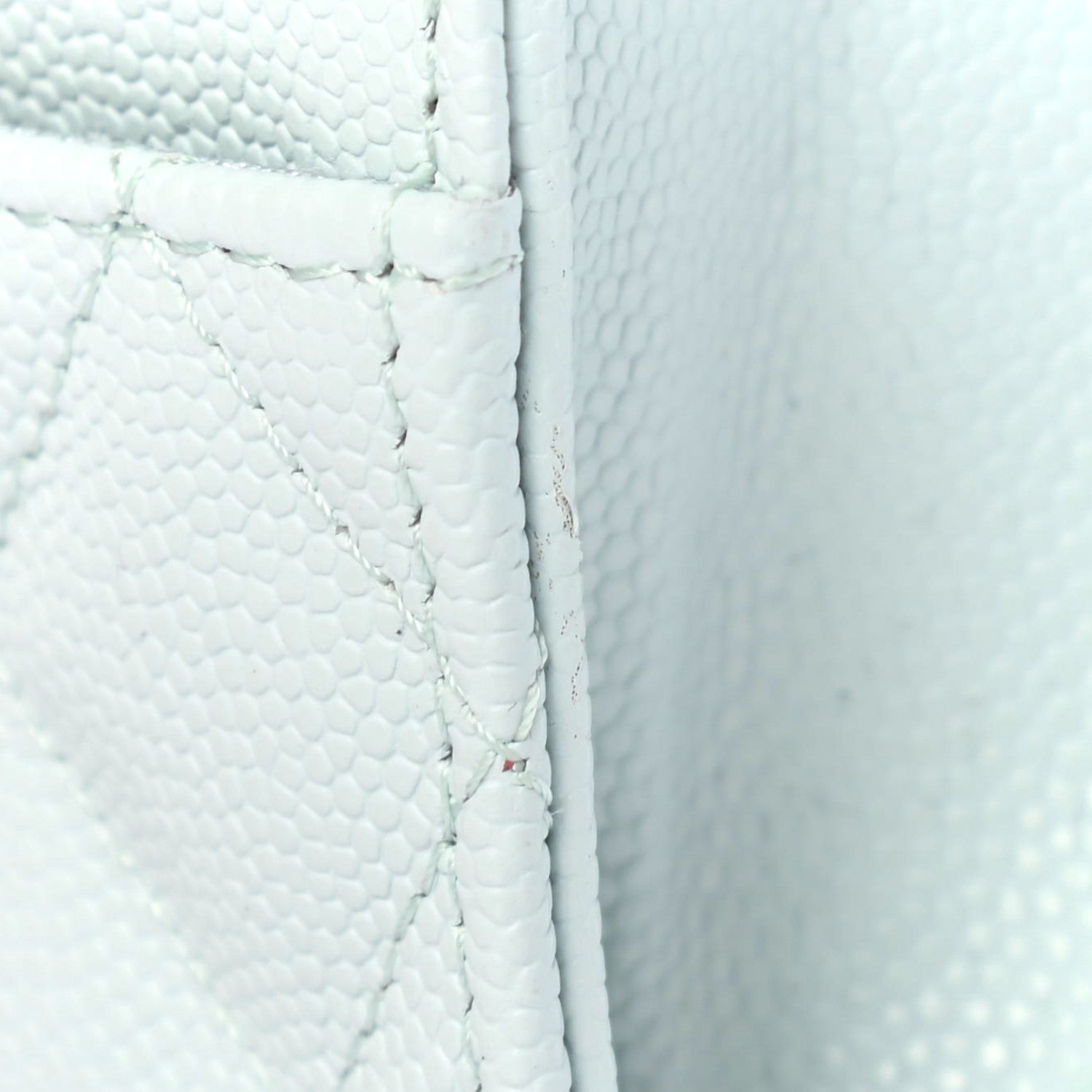 Chanel Caviar Quilted Flap Card Holder Wallet Light Blue 8 of 8