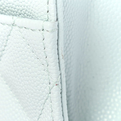 Chanel Caviar Quilted Flap Card Holder Wallet Light Blue 8 of 8