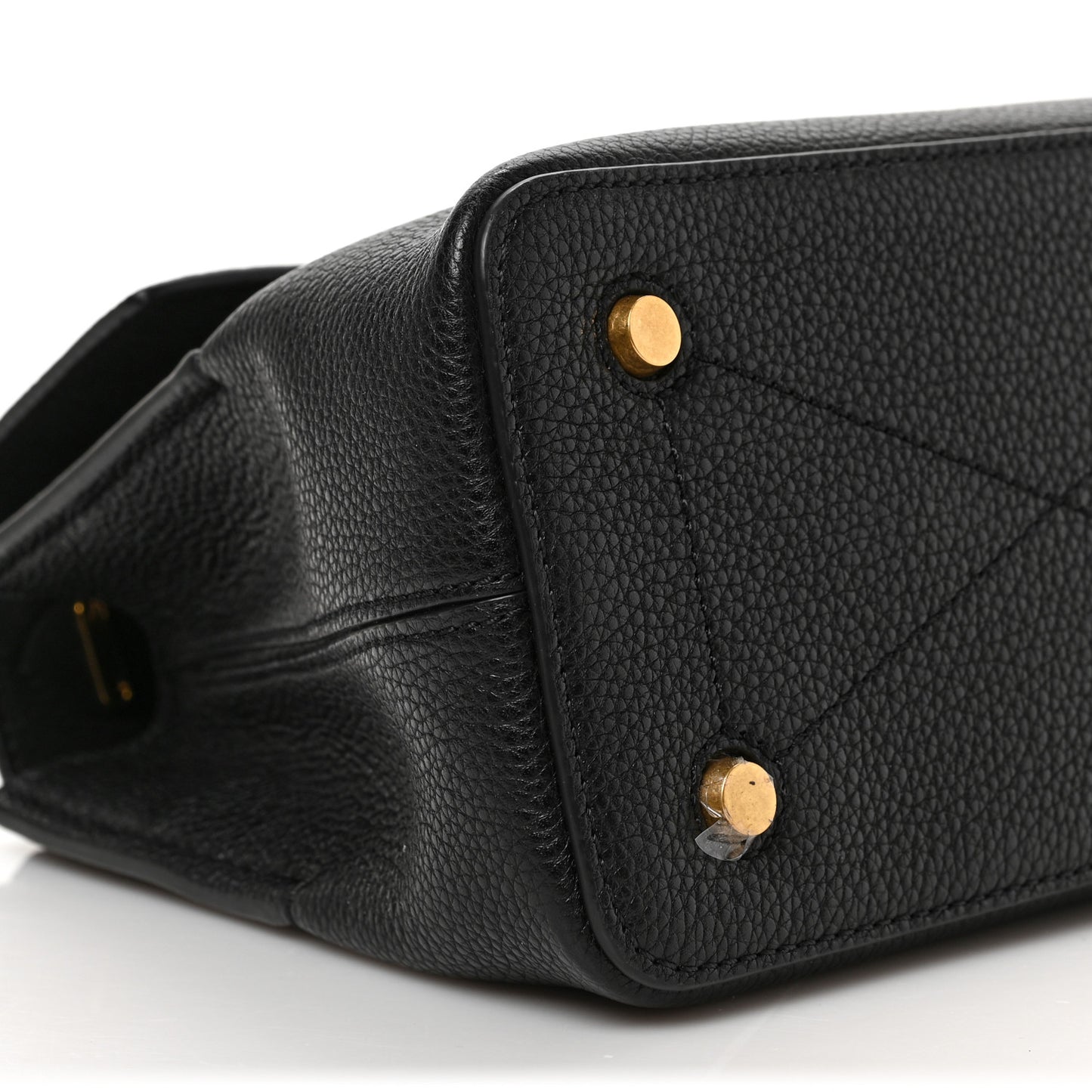 Small Classic Grain Calfskin Mini Seaton Black