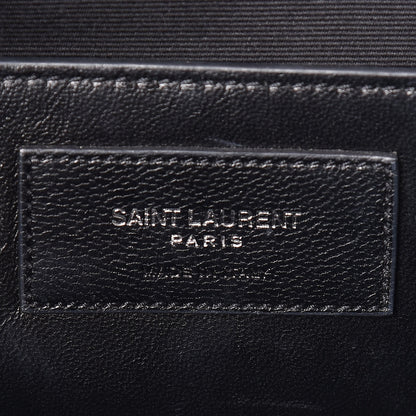 Saint Laurent Sheepskin Tri-Quilt Monogram Medium College Bag Gray 6 of 14