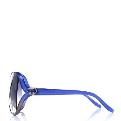 Gucci Acetate Oversized Round Sunglasses GG0080SK Blue 3 of 4