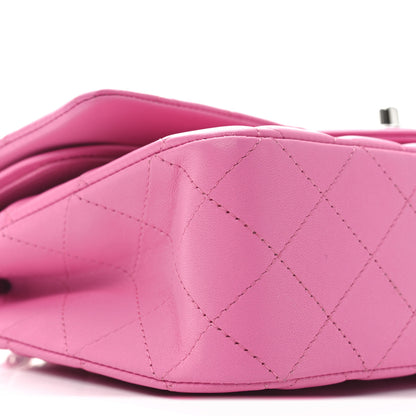 Chanel Lambskin Quilted Medium Double Flap Pink 9 of 11