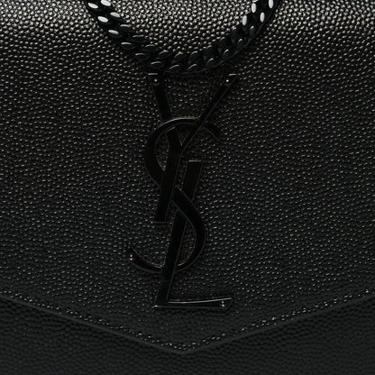 Saint Laurent Grain De Poudre Uptown Chain Wallet Black 9 of 12