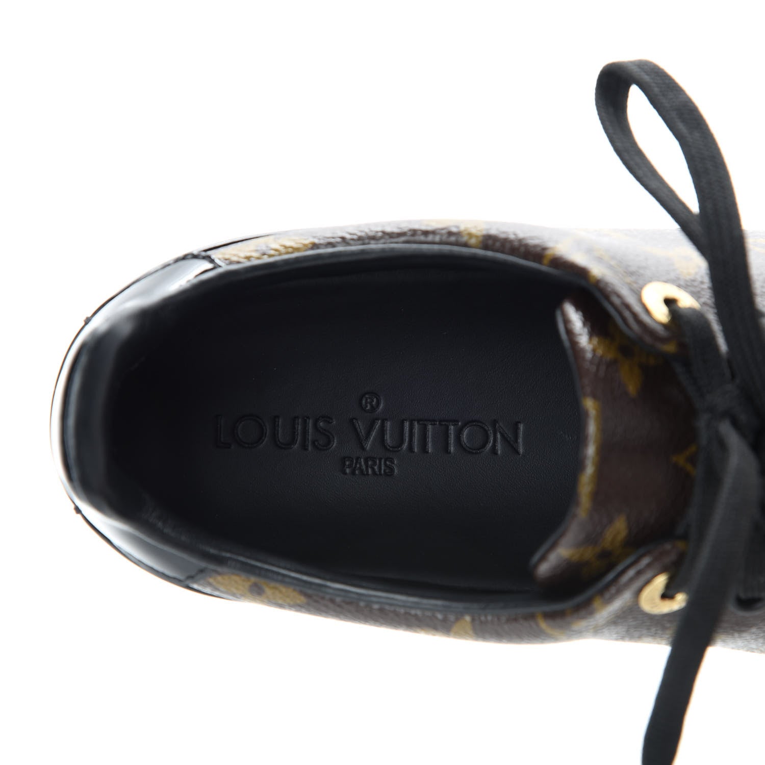 Louis Vuitton Patent Monogram Frontrow Sneakers 39 8 of 10