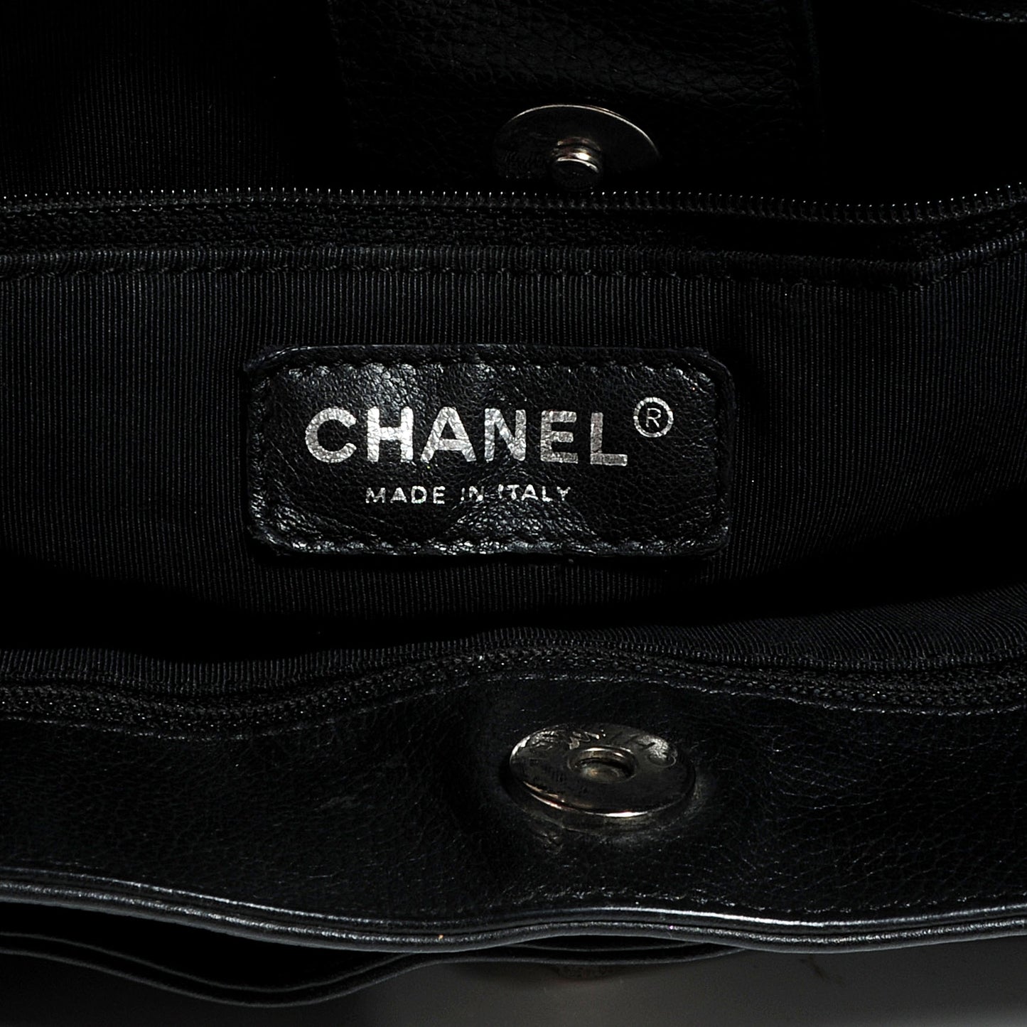 Calfskin Cerf Executive Shopper Tote Black