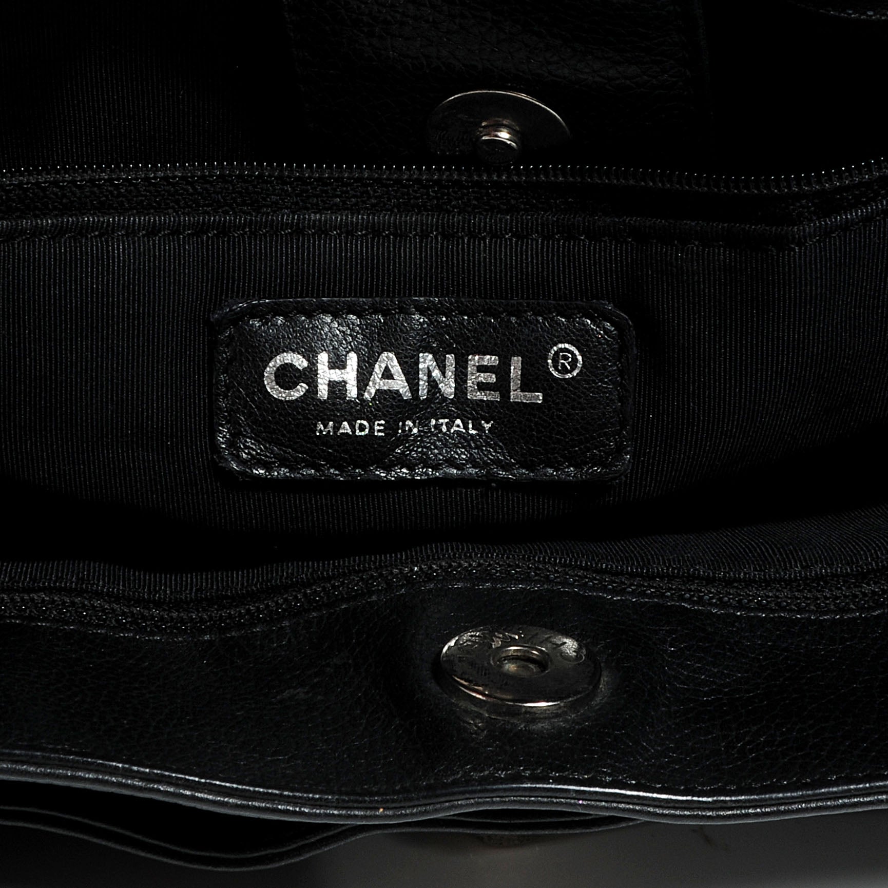 Chanel Calfskin Cerf Executive Shopper Tote Black 6 of 7
