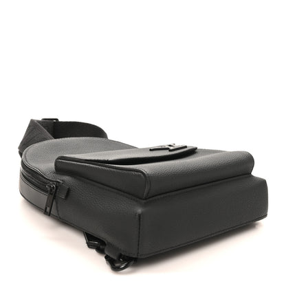 Louis Vuitton Grained Cowhide Aerogram Pilot Slingbag Black 3 of 8