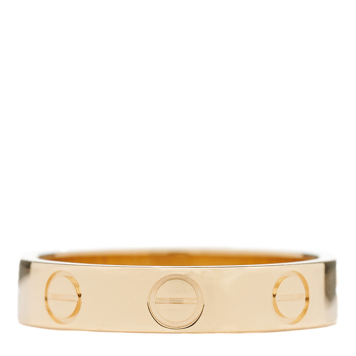 18K Yellow Gold 3.5mm LOVE Wedding Band Ring 48 4.5