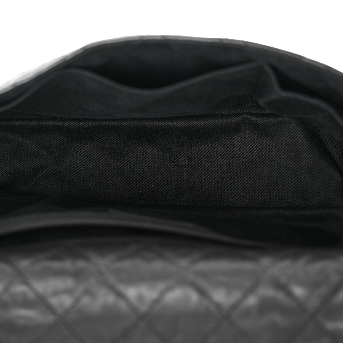 Calfskin Quilted Jumbo Easy Reissue Messenger Flap Black