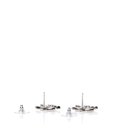 Chanel Crystal CC Earrings Silver 3 of 6