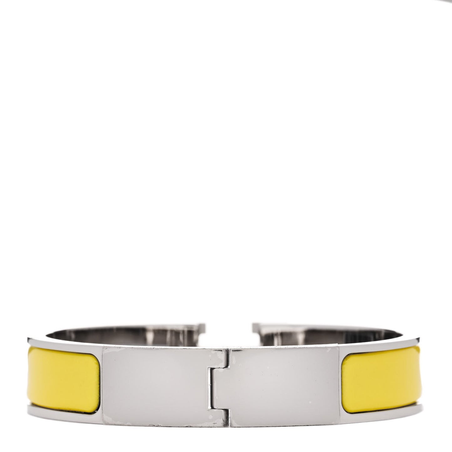 Enamel Narrow Clic Clac H Bracelet PM Jaune Tennis