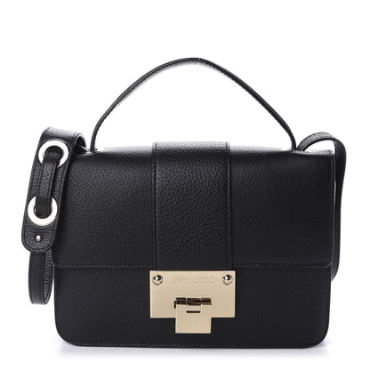 Jimmy Choo Grainy Pebbled Rebel Crossbody Bag Black 1 of 9