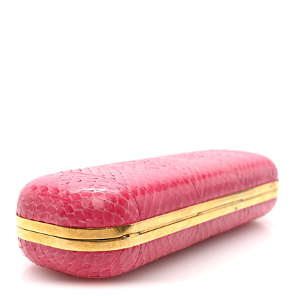 Alexander McQueen Snakeskin Knuckle Box Clutch Pink 4 of 9