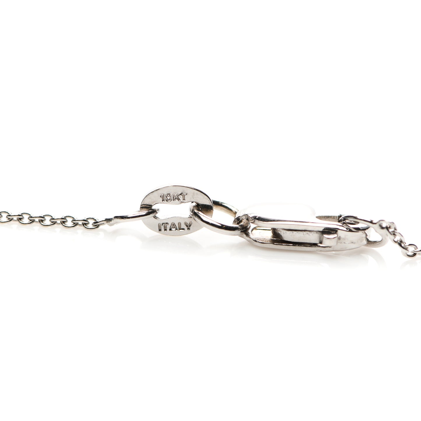 18K White Gold Diamond Barocco Pendant Necklace