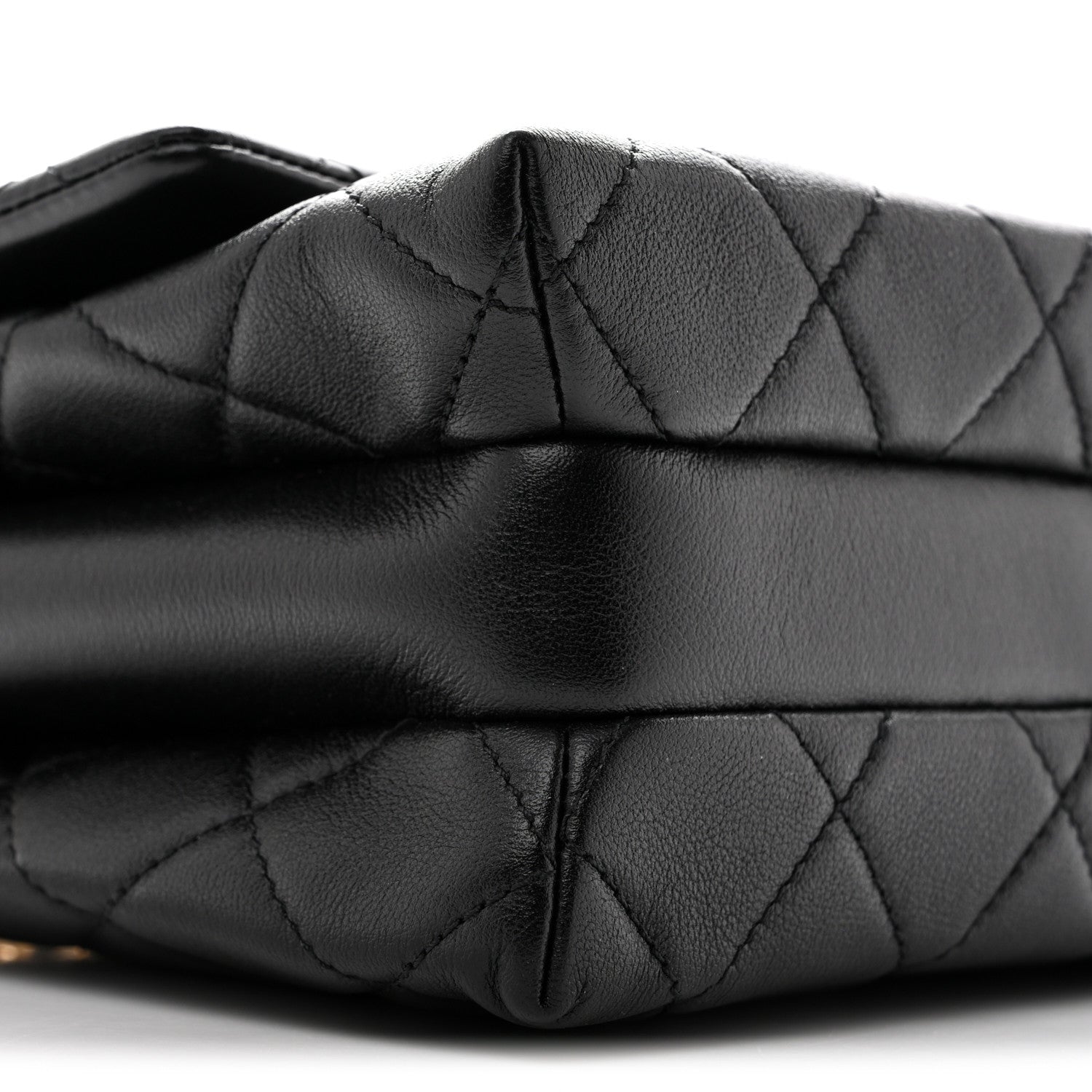 Chanel Calfskin Quilted Mini Chain Strap Flap Black 10 of 15