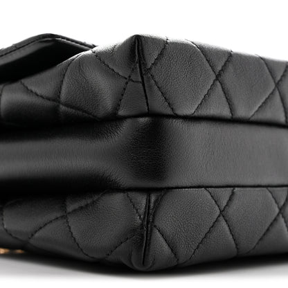 Chanel Calfskin Quilted Mini Chain Strap Flap Black 10 of 15