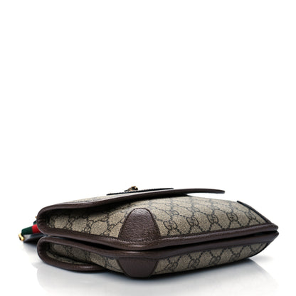 Gucci GG Supreme Monogram Web Small Neo Vintage Double Flap Messenger Bag Beige New Acero 4 of 11