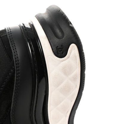 Chanel Velvet Calfskin Mixed Fibers CC Sneakers 37 Black 14 of 16