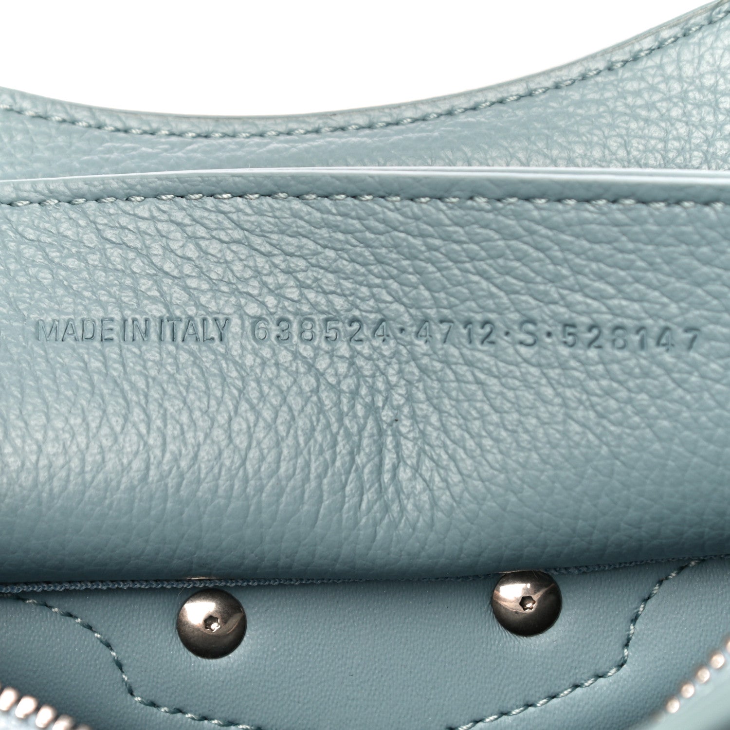 Balenciaga Grained Calfskin Neo Classic Silver Hardware Mini City Blue Grey 7 of 10