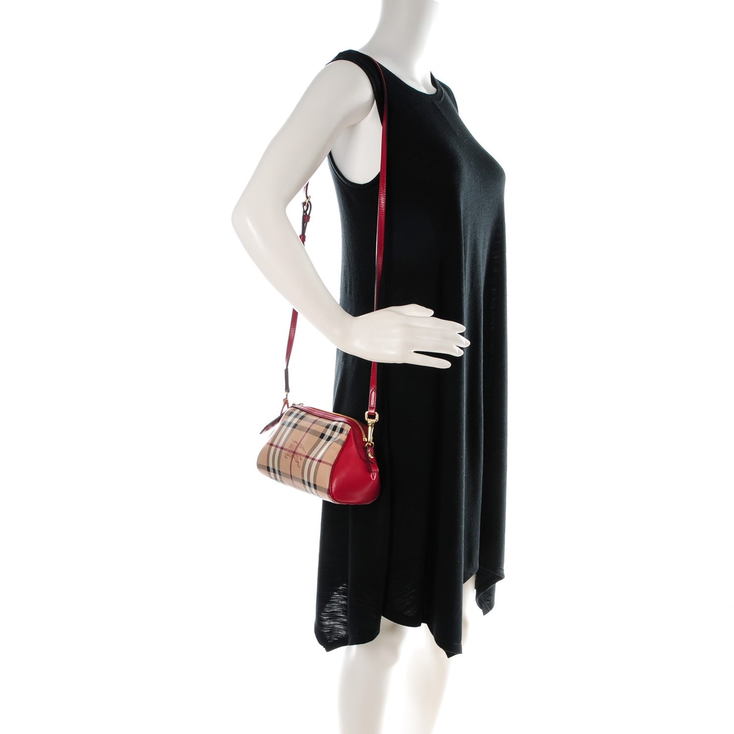 Haymarket Check Mini Blaze Crossbody Bag Red