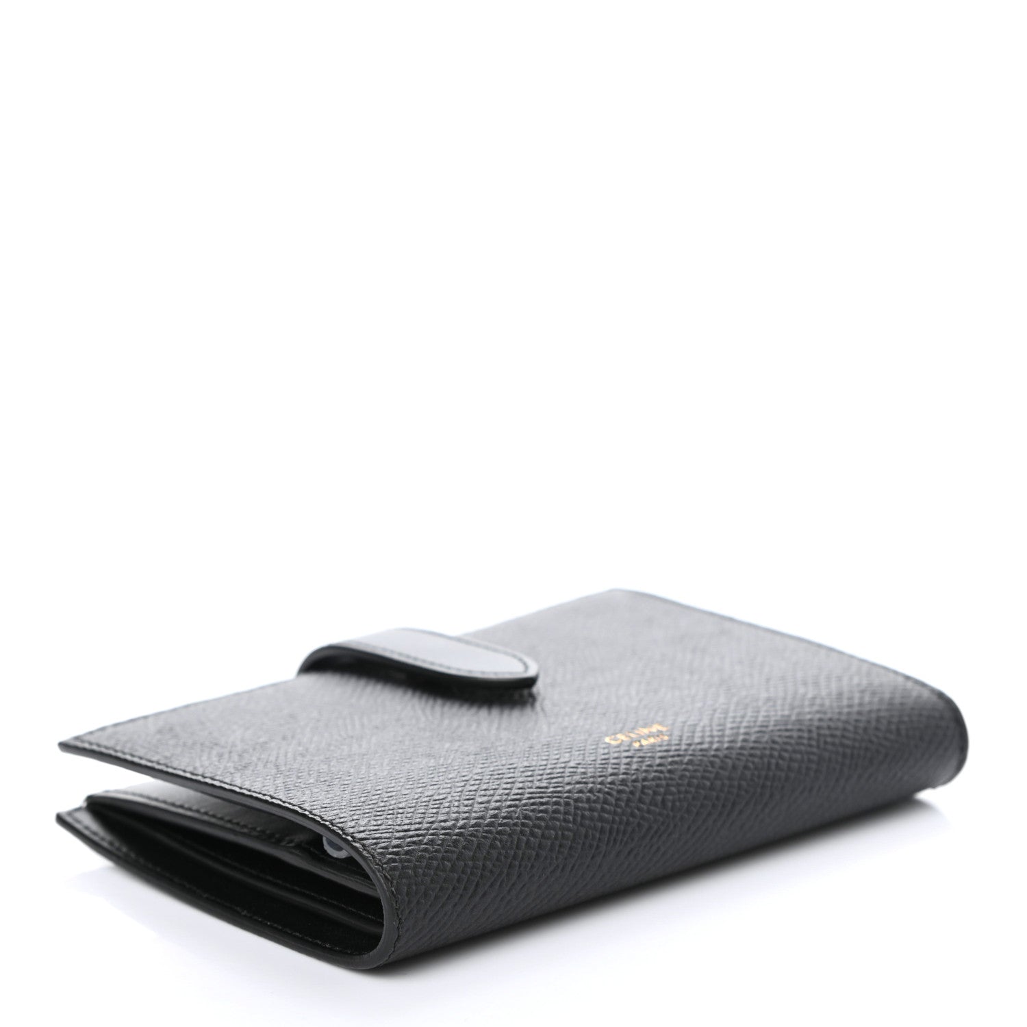 Celine Grained Calfskin Medium Multifunction Strap Wallet Black 3 of 7