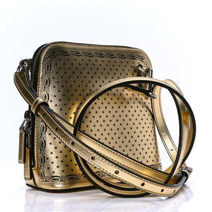 Gucci X SEGA Calfskin GUCCY Stars Mini Dome Shoulder Bag Gold 2 of 5