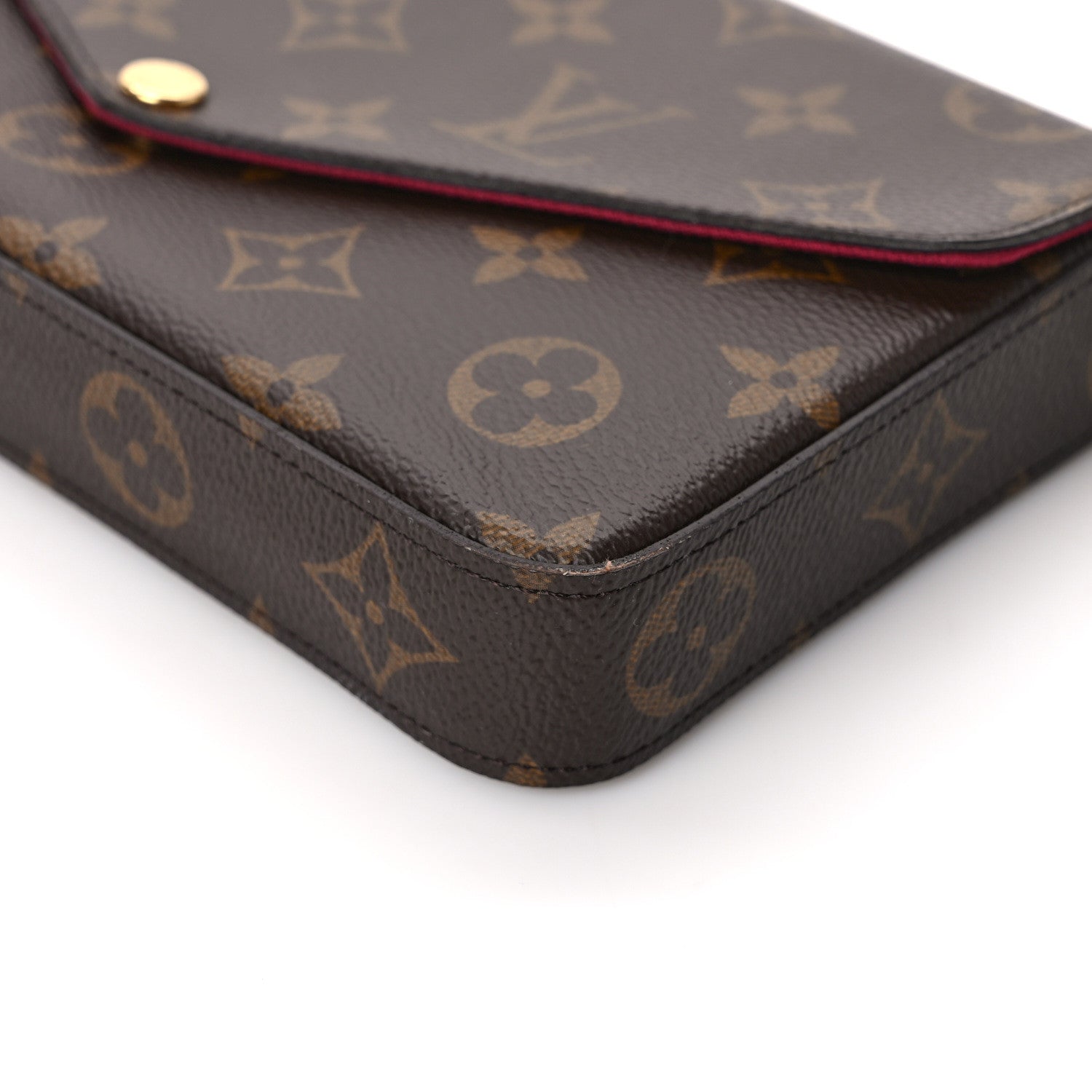 Louis Vuitton Monogram Pochette Felicie Chain Wallet Fuchsia 12 of 15