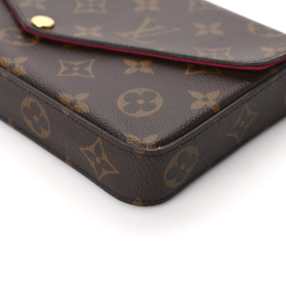 Louis Vuitton Monogram Pochette Felicie Chain Wallet Fuchsia 12 of 15