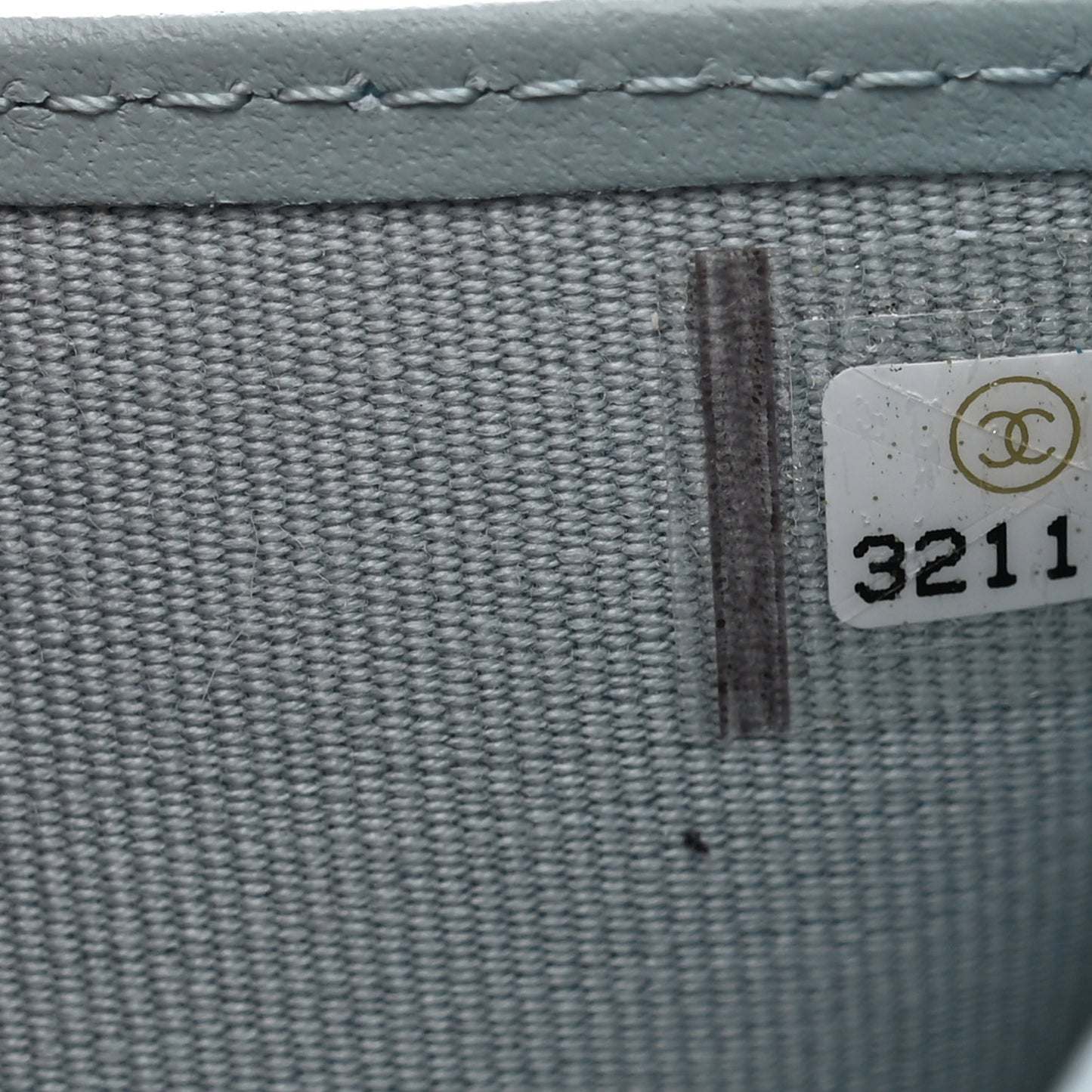 Caviar Quilted Compact Flap Wallet Light Blue